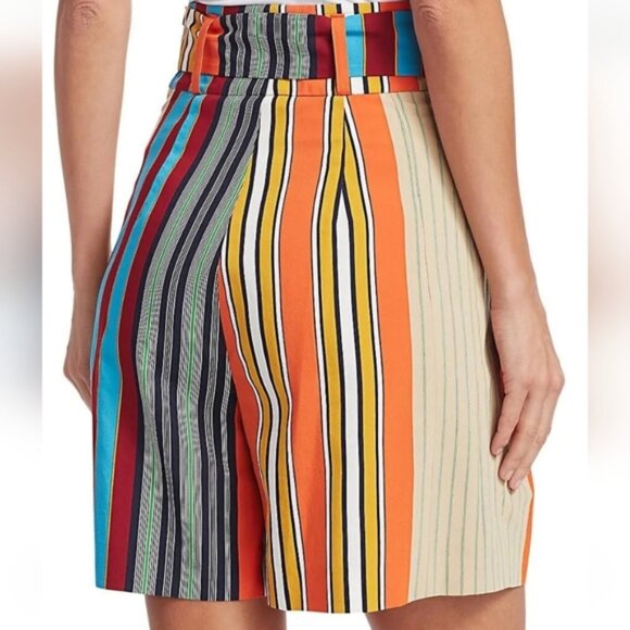 AKRIS Punto Fiorella parasol stripe shorts, NEW, size 12 - Picture 2 of 7